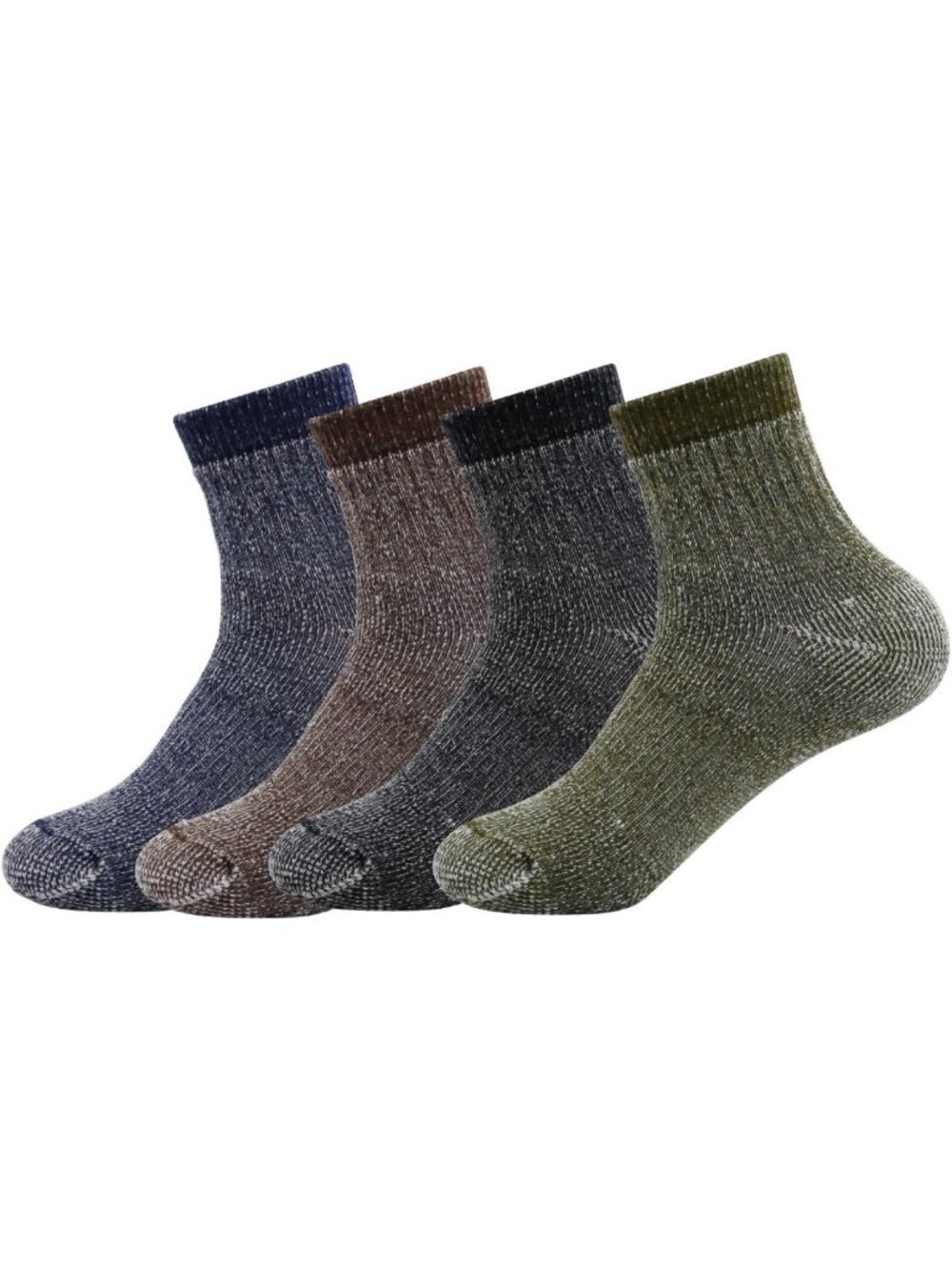 Men's Merino Wool Hiking Socks - Thermal Warm Crew Ankle for Trekking & Cycling